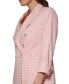 Petite Gingham Double-Breasted Blazer