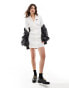 Tommy Jeans badge zip sweater dress in white