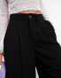 ASOS DESIGN wide leg dad trouser in black