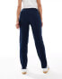 Vero Moda Maternity linen blend tapered trousers in navy