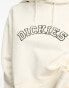 Dickies west vale hoodie with varsity embroidery in off white