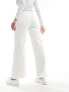 Mango wide leg jeans in off white