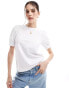 Vero Moda t-shirt with puff sleeves in white