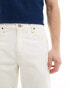 Lee 5 pocket straight denim shorts in clean white