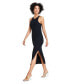 Women's Smooth Side-Slit Bodycon Midi Dress, Created for Macy's