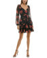 Juniors' Floral-Print Chiffon Mini Dress