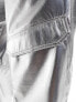 AFRM wynn co-ord wide leg cargo trousers in silver faux leather