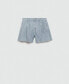 Women's Stripe-Print Denim Shorts