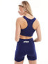 Prince co-ord racer back crop top in navy