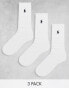 Polo Ralph Lauren 3 pack sport socks in white