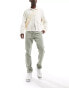 ASOS DESIGN pull on chino in sage green with elasticated waist