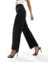 & Other Stories stretch cropped tailored trousers with flare leg in black