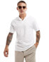 Jack & Jones Premium jersey revere collar polo in white