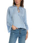 Ungaro Jordyn Silk-Blend Top Women's Blue Xs