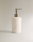 Textured ceramic bathroom soap dispenser