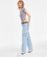 Juniors' Belted Skater Jeans