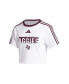 Women's White Texas A&M Aggies Three-Stripes Cropped T-shirt