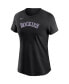 Women's Black Colorado Rockies Wordmark T-shirt