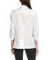 Anne Klein Notch Collar Linen-Blend Jacket Women's White S