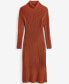 Women's 100% Cashmere Turtleneck Midi Sweater Dress, Regular & Petites, Created for Macy's