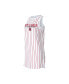 Женская пижама Concepts Sport Womens White St. Louis Cardinals Reel Pinstripe Knit Sleeveless Nightshirt