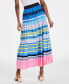 Trendy Plus Size Striped Tiered Maxi Skirt, Created for Macy's