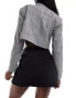 & Other Stories a line mini skirt with buckle wrap detail in black