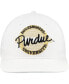 The Men's and Women's White Purdue Boilermakers Retro Circle ‘80s Throwback Snapback Hat