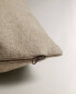 Plain linen cushion cover