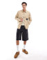 Calvin Klein Jeans cargo overshirt in beige