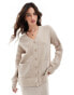 Vila longline cardigan in cream