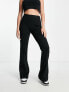 Vero Moda jersey flares with high waist in black