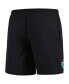 Men's Black Distressed Vancouver Grizzlies Hardwood Classics 2001/02 Throwback Logo Heritage Shorts