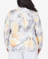 Plus Size Charleston Abstract Watercolor Jacket