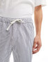 Levi's XX easy chino with drawstring waistband in white navy pinstripe