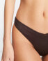 RVCA high leg bikini bottom in high shine brown