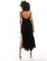 Bardot devore midi dress in black