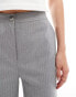 ASOS DESIGN Tall tailored relaxed dad trouser in grey stripe