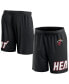 Men's Black Miami Heat Free Throw Mesh Shorts