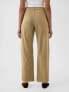 Mid Rise Twill Barrel Pants