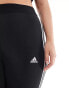 adidas Sportswear Plus Essential leggings with three stripes in black