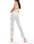 Levi's 501 straight fit crop jeans in bleach blue