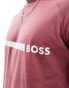 Boss slim fit beach t-shirt in red