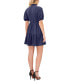 Women's Short Sleeve Tiered V-Neck Baby Doll Dress