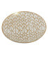 Mosaic Gold- Silver Tone Canape Plates Set of 6