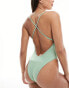 Free Society square neck swimsuit in sage green