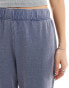 Monki pull on relaxed leg lounge trousers in blue acid wash