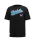 Women's Black Charlotte Hornets Script Boyfriend T-shirt