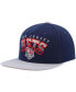 Men's Navy, Gray New Jersey Nets Hardwood Classics Gradient Wordmark Snapback Hat