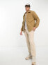 Threadbare borg button up shacket in camel